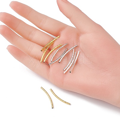 90Pcs 3 Colors Brass Tube Beads KK-YW0002-08B-1