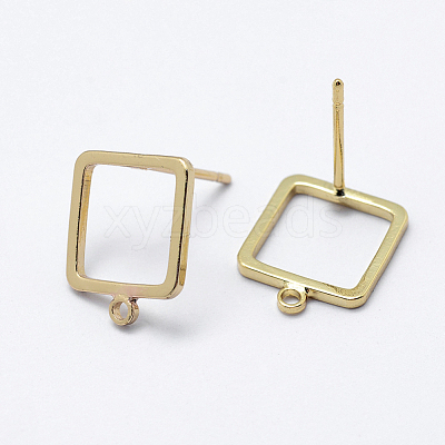Brass Stud Earring Findings KK-F728-28G-NF-1