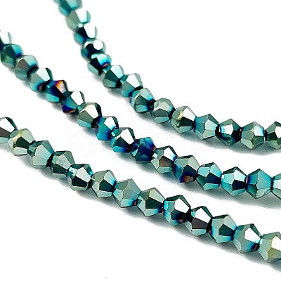 Transparent Electroplate Glass Beads Strands X-EGLA-A039-T3mm-UA06-1