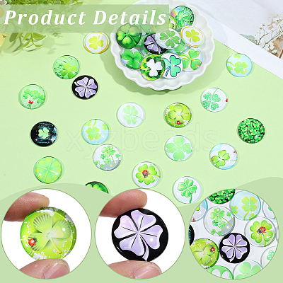 50Pcs Glass Cabochons FIND-SP0005-80-1