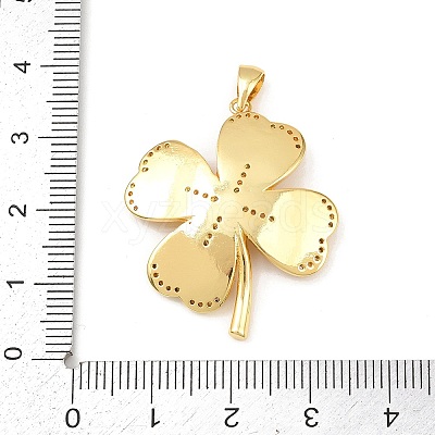 Brass Micro Pave Cubic Zirconia Pendants KK-K411-09G-1