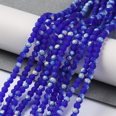 Imitation Jade Glass Beads Strands EGLA-A034-T2mm-MB06-1