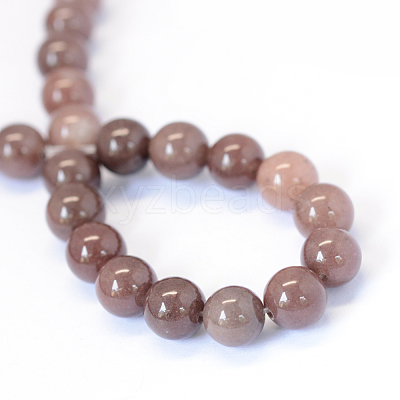 Natural Purple Aventurine Round Bead Strands X-G-E334-10mm-21-1