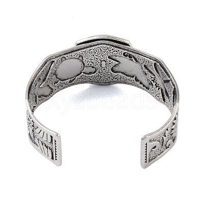 Constellation Alloy Open Cuff Bangles for Women Men BJEW-C064-01AS-01-1