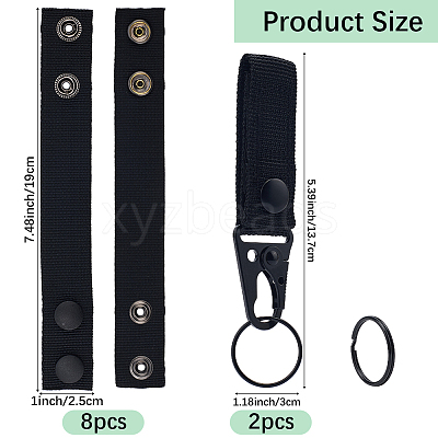 Nylon Tactical Wide Strap Loop Keepers DIY-CP0013-40-1