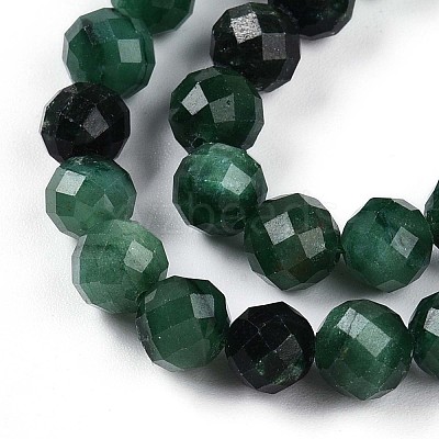 Natural Fuchsite Beads Strands G-S345-6mm-33-1