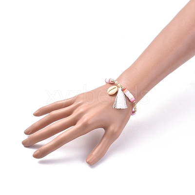 Stretch Charm Bracelets BJEW-JB05093-01-1