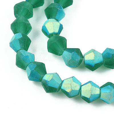 Imitate Austrian Crystal Bicone Frosted Glass Beads Strands EGLA-A039-T3mm-MB10-1