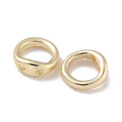 Brass Ring Charm Connectors KK-P284-06G-02-1