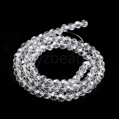 Electroplate Transparent Glass Beads Strands EGLA-A035-T4mm-A19-1