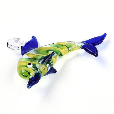 Handmade Lampwork Big Pendants LAMP-T023-14D-1