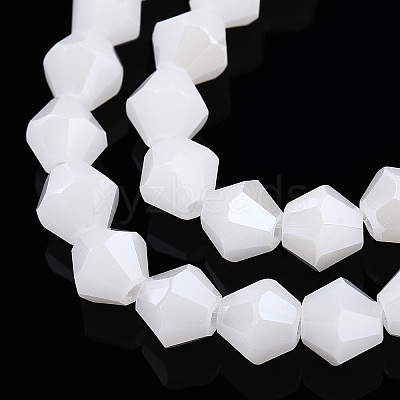 Imitation Jade Electroplate Glass Beads Strands EGLA-A039-J6mm-A06-1