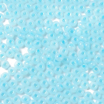 Imitation Jade 3/0 Glass Seed Beads SEED-Z001-A-A06-1