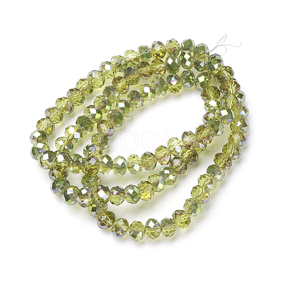 Electroplate Transparent Glass Beads Strands EGLA-A034-T2mm-S17-1