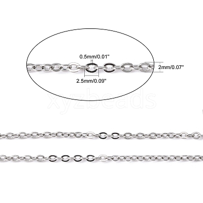Tarnish Resistant 304 Stainless Steel Cable Chains CHS-Q001-07-1