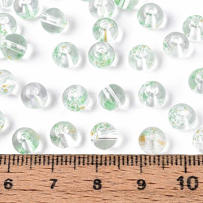 Baking Paint Transparent Glass Beads DGLA-T004-08G-1