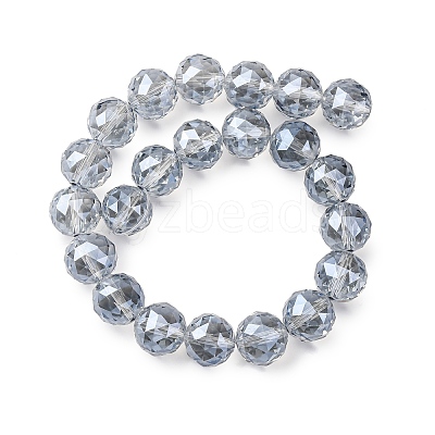 Transparent Electroplate Glass Beads Strands EGLA-N002-34G-F03-1