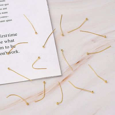 Brass Ball Head Pins KK-R020-06G-1