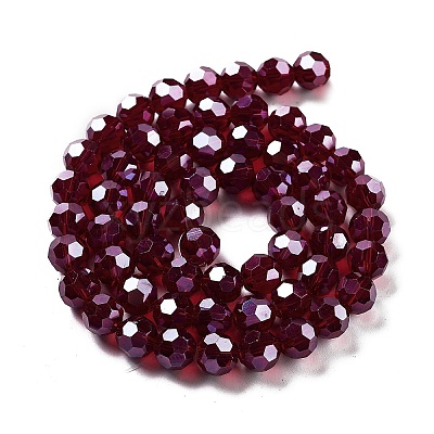 Electroplate Transparent Glass Beads Strands EGLA-A035-T10mm-A02-1
