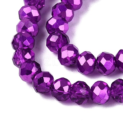 Transparent Electroplate Glass Beads Strands X1-EGLA-Q131-01A-09-1