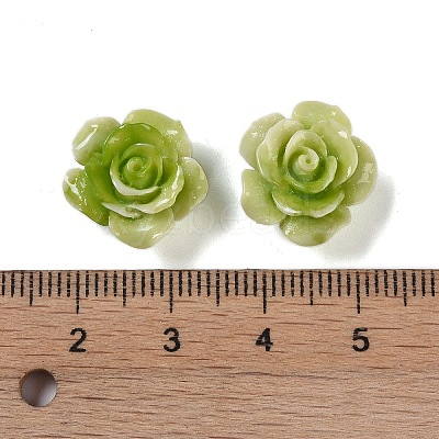 Synthetic Coral 3D Flower Rose Beads CORA-A005-14mm-23-1