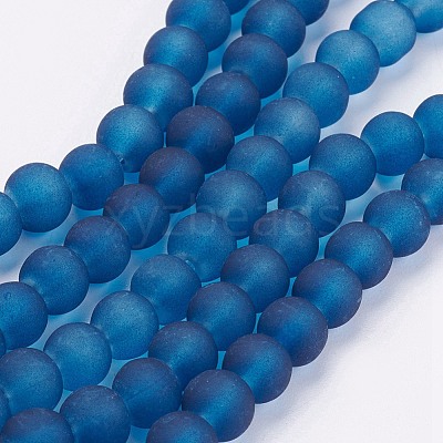 Baking Paint Transparent Glass Bead Strands X-GLAA-S031-6mm-31-1