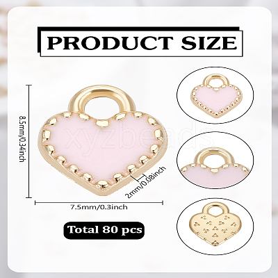 80Pcs Alloy Enamel Charms ENAM-LP0001-15-1