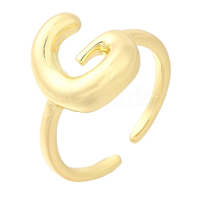 Rack Plating Brass Open Cuff Rings RJEW-S394-01G-G-1