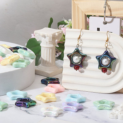 35Pcs 7 Colors Acrylic Bead Frame SACR-CA0001-21-1
