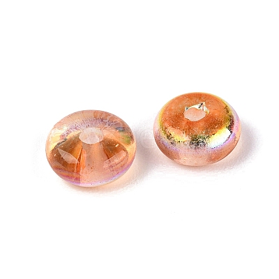 Baking Paint Electroplate Transparent Glass Beads EGLA-Q141-01A-A04-1