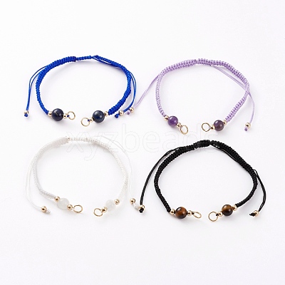 Adjustable Nylon Thread Braided Bead Bracelet Making AJEW-JB00893-1