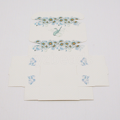 Flower Pattern Paper Gift Boxes CON-WH0182-03C-1