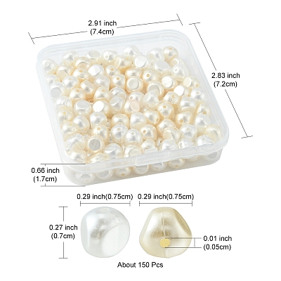 Nuggets Imitation Pearl Acrylic Beads OACR-FS0001-22-1