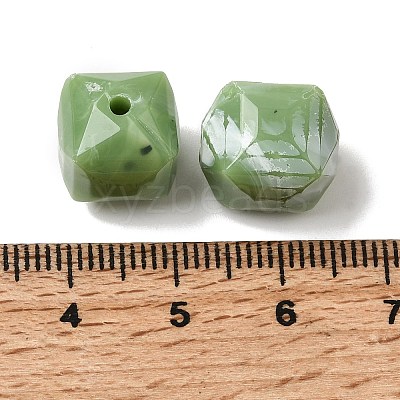 Opaque Acrylic Imitation Gemstone Beads OACR-G061-03A-1