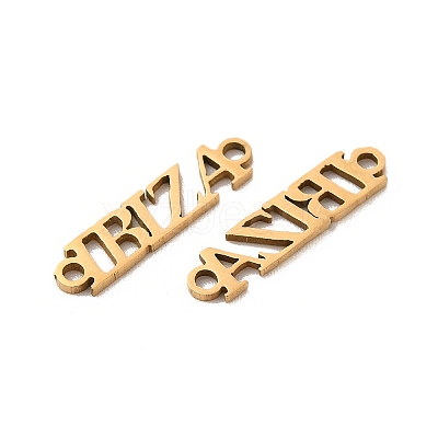 201 Stainless Steel Connector Charms STAS-K251-078G-1
