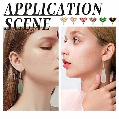 3 Pairs 3 Style Brass Teardrop Dangle Earrings EJEW-YW0001-11A-1