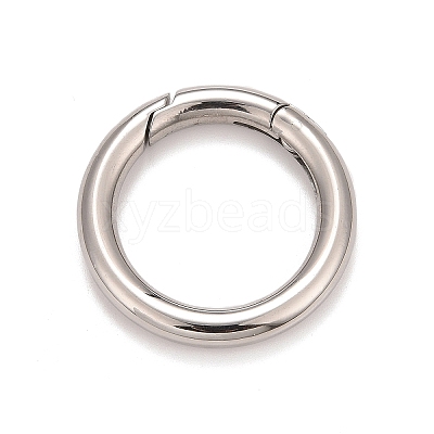 Non-Tarnish 304 Stainless Steel Spring Gate Rings X-STAS-M296-01P-E-1