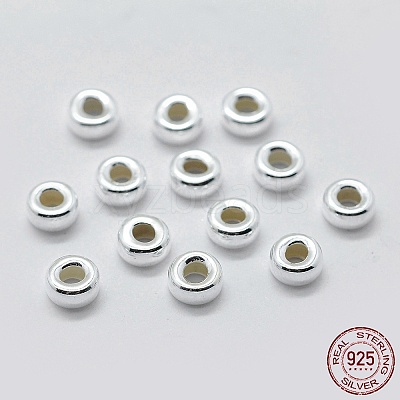 925 Sterling Silver Spacer Beads STER-K171-39S-01-1