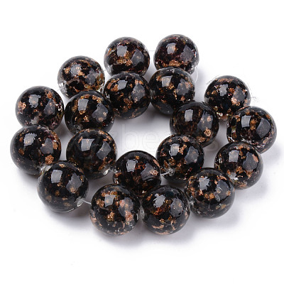 Handmade Gold Sand Lampwork Beads LAMP-S194-008C-09-1