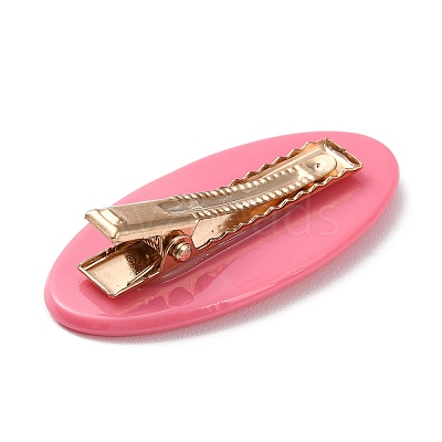 Oval with Word Love Resin Alligator Hair Clips PHAR-D015-01C-1