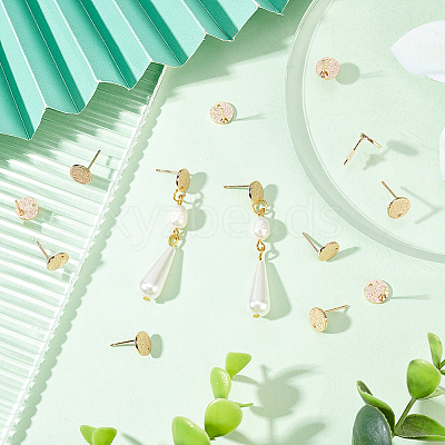 20Pcs Brass Stud Earring Findings KK-DC0001-34-1