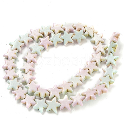 Baking Paint Synthetic Turquoise Beads Strands G-H060-07B-1