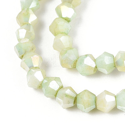 Ombre Effect Dyed Glass Beads Strands GLAA-T025-4mm-09D-1
