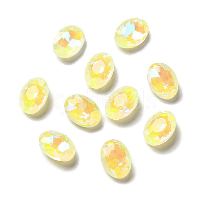 Mocha Fluorescent Style Glass Rhinestone Cabochons GGLA-M005-01A-226MK-1