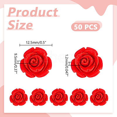 50Pcs Cinnabar Beads CARL-HY0001-04-1