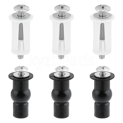 6 Sets 2 Style Universal Stainless Steel Toilet Seat Bolts Screws Set FIND-UN0001-99-1