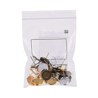 Brass Ear Studs Settings IFIN-YW0001-15-1