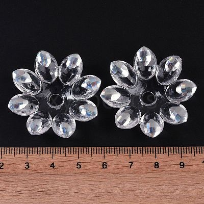 Plating Acrylic Bead Caps OACR-H118-04B-1