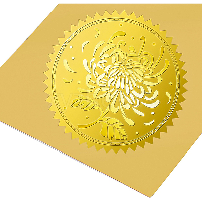 Self Adhesive Gold Foil Embossed Stickers DIY-WH0211-196-1
