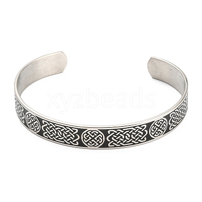 Non-Tarnish 304 Stainless Steel Open Cuff Bangles BJEW-P300-01P-1